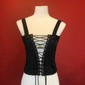 Black Corset, Lace Up, Frederick's of Hollywood, size M, like new